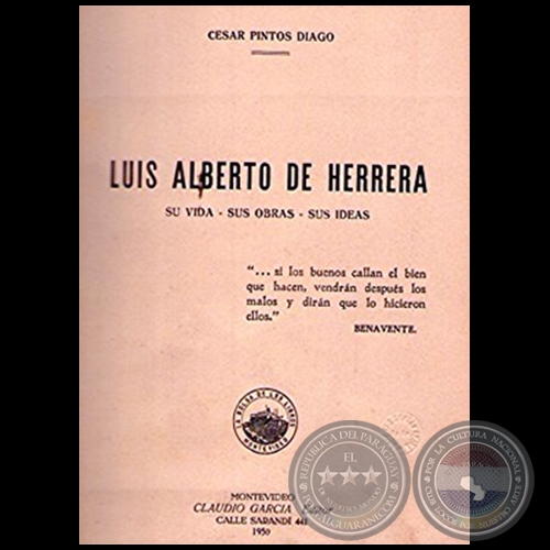 LUIS ALBERTO DE HERRERA - Autor: CÉSAR PINTOS DIAGO - Año 1930